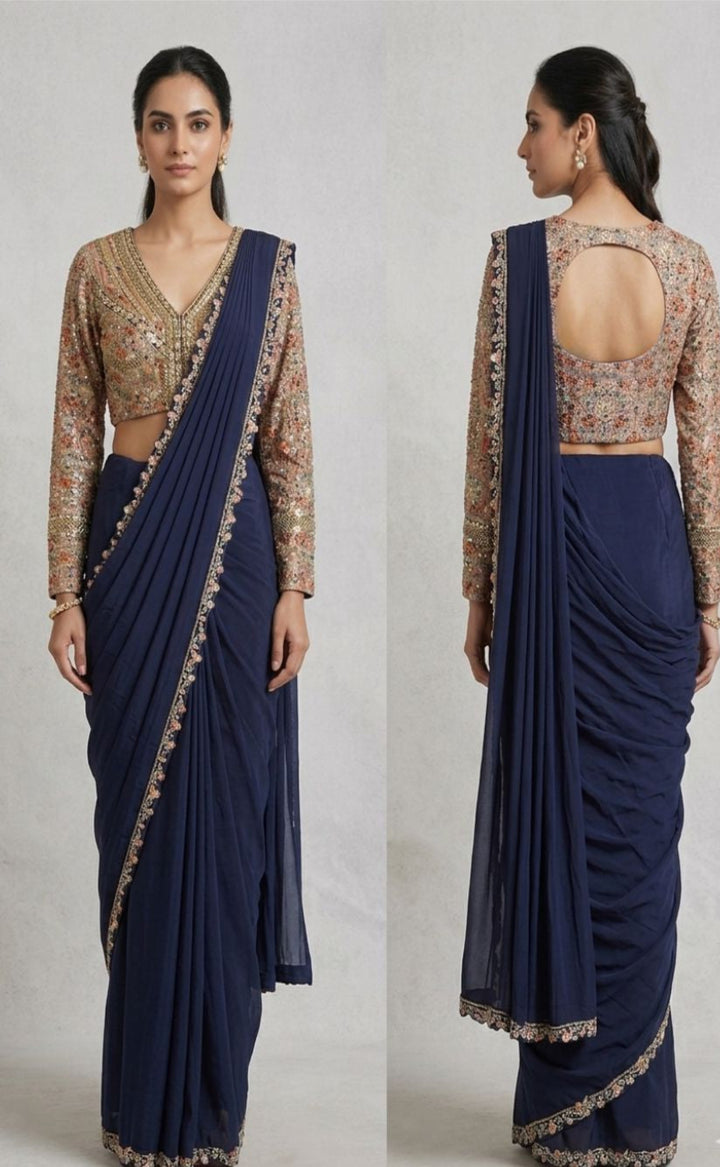 FULL SLEEVE DRAPE SAREE